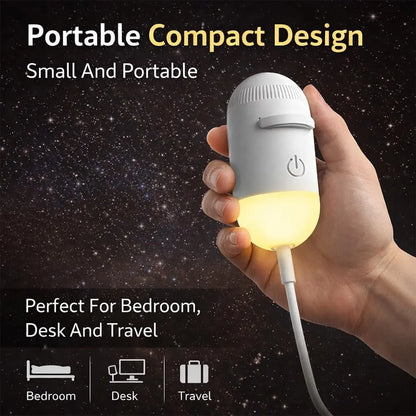 2-in-1 Galaxy Star Projector Night Light USB Powered Starry Sky Projection Lamp Bedroom Party Decorative Atmosphere Light