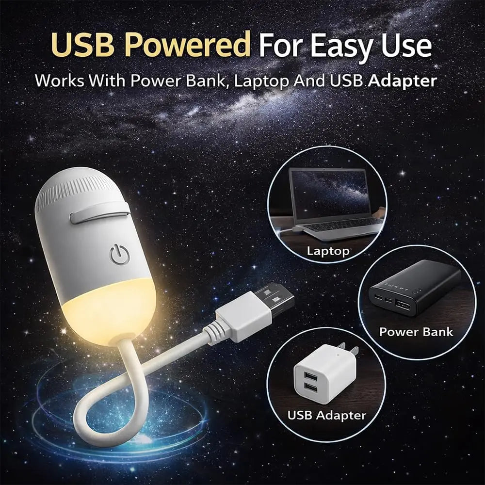 2-in-1 Galaxy Star Projector Night Light USB Powered Starry Sky Projection Lamp Bedroom Party Decorative Atmosphere Light